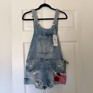 Zara Blue Denim Overalls